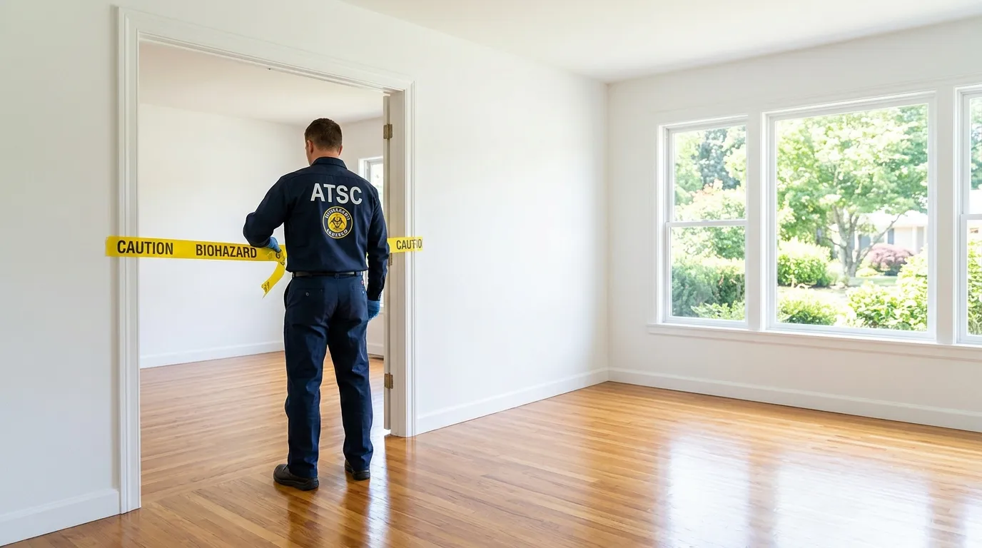 Certified biohazard cleanup crew performing Trauma Scene Cleanup in Doylestown